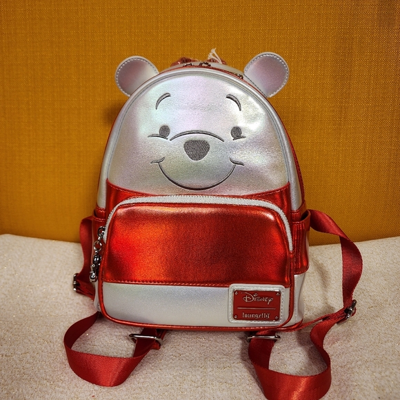 Loungefly Disney 100th Platinum Winnie the Pooh Mini Backpack Limited Edition - Picture 2 of 12